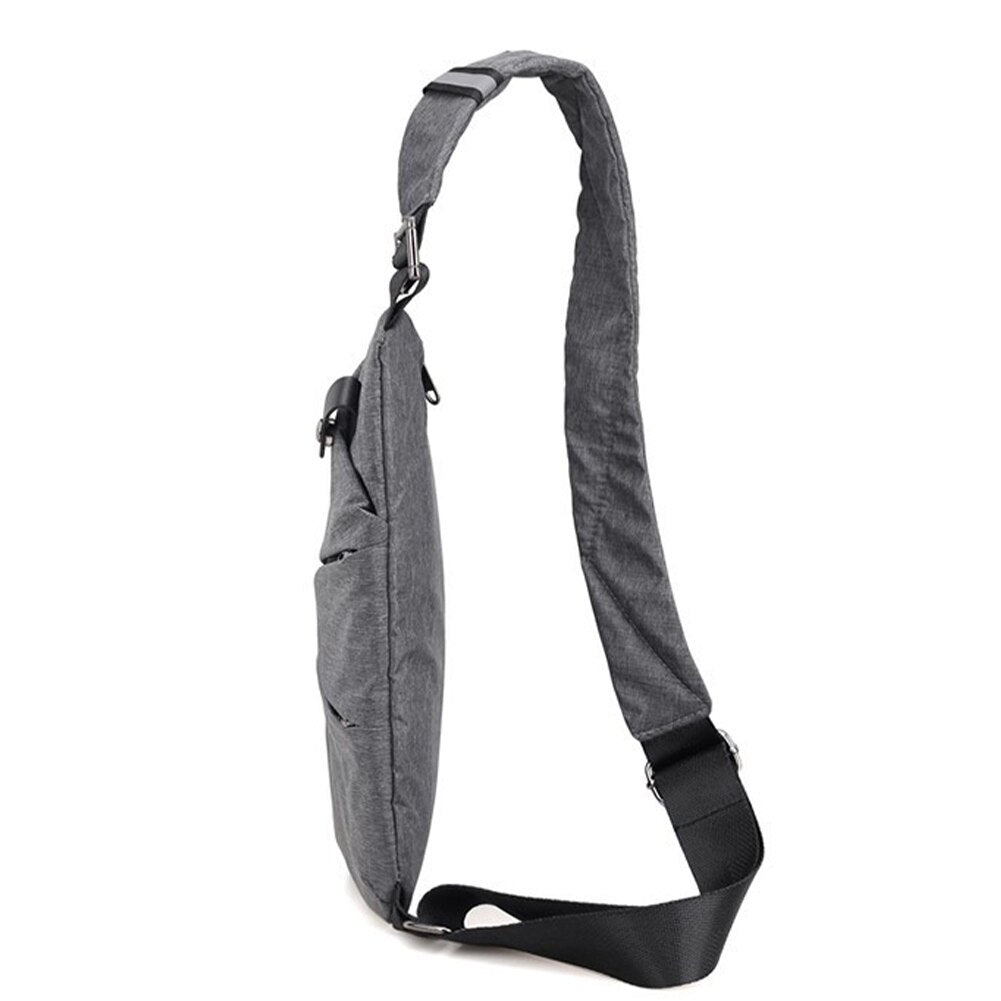 Burglarproof Shoulder Bag New Women Left & Right Rain Durable Gray Classical Bag Waterproof Personal Shoulder Pocket Bags