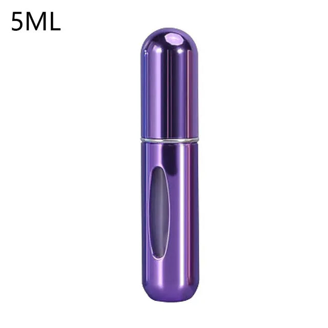Contenitore liquido portatile per atomizzatore di profumo da 8/5ml per cosmetici che viaggiano Mini flacone riutilizzabile vuoto di Alcochol Spray in alluminio