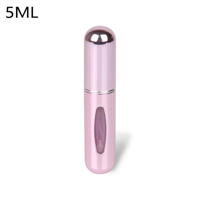 Contenitore liquido portatile per atomizzatore di profumo da 8/5ml per cosmetici che viaggiano Mini flacone riutilizzabile vuoto di Alcochol Spray in alluminio