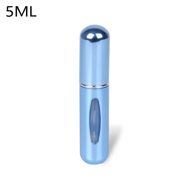 Contenitore liquido portatile per atomizzatore di profumo da 8/5ml per cosmetici che viaggiano Mini flacone riutilizzabile vuoto di Alcochol Spray in alluminio