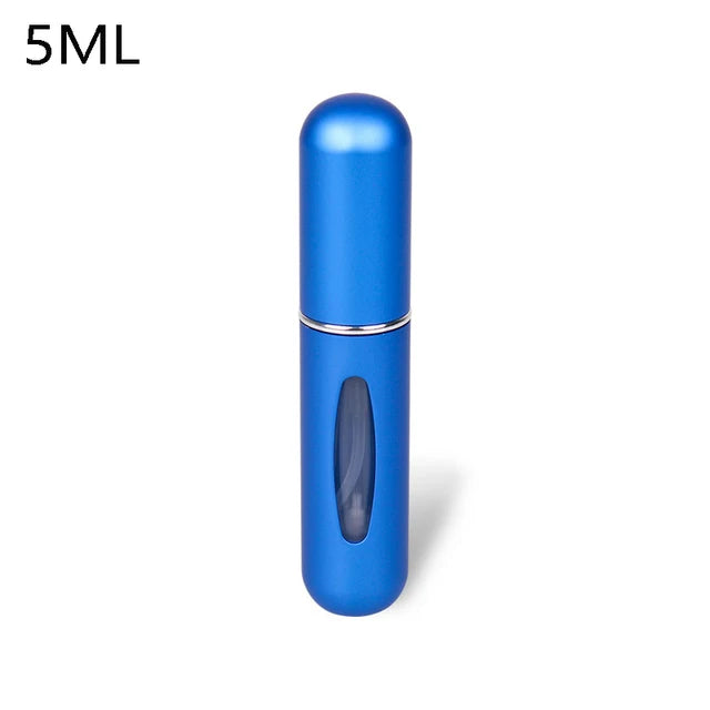 Contenitore liquido portatile per atomizzatore di profumo da 8/5ml per cosmetici che viaggiano Mini flacone riutilizzabile vuoto di Alcochol Spray in alluminio