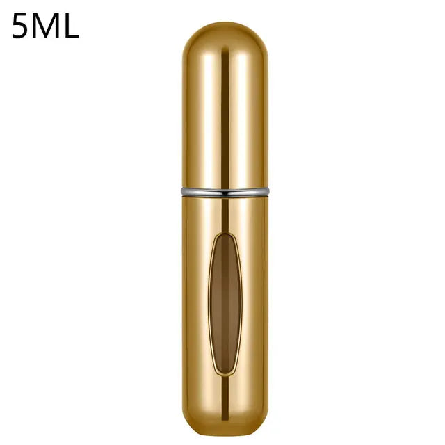 Contenitore liquido portatile per atomizzatore di profumo da 8/5ml per cosmetici che viaggiano Mini flacone riutilizzabile vuoto di Alcochol Spray in alluminio