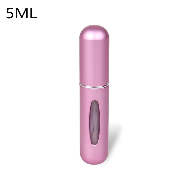 Contenitore liquido portatile per atomizzatore di profumo da 8/5ml per cosmetici che viaggiano Mini flacone riutilizzabile vuoto di Alcochol Spray in alluminio