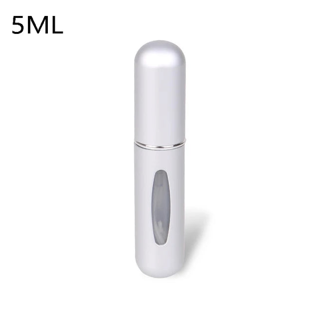 Contenitore liquido portatile per atomizzatore di profumo da 8/5ml per cosmetici che viaggiano Mini flacone riutilizzabile vuoto di Alcochol Spray in alluminio