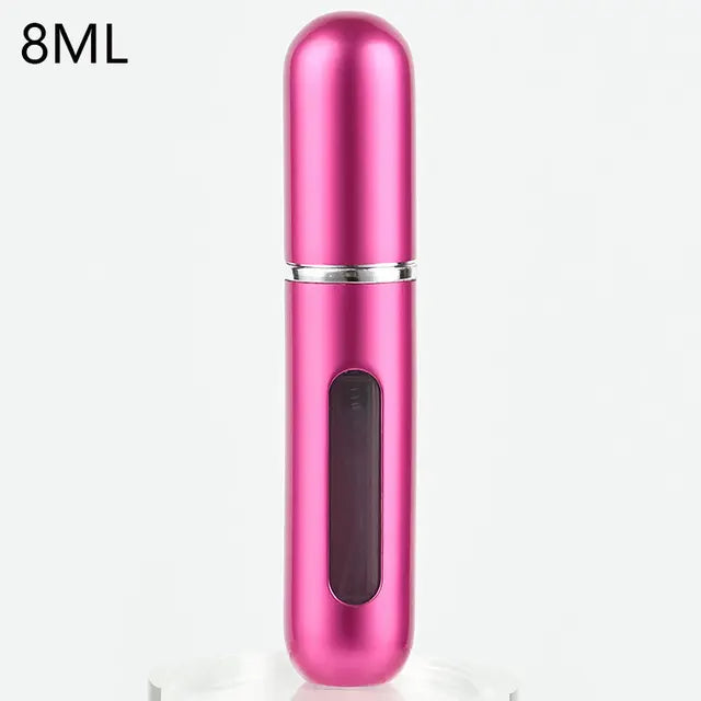 Contenitore liquido portatile per atomizzatore di profumo da 8/5ml per cosmetici che viaggiano Mini flacone riutilizzabile vuoto di Alcochol Spray in alluminio