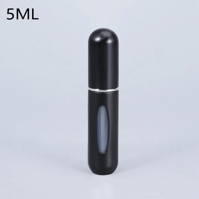 Contenitore liquido portatile per atomizzatore di profumo da 8/5ml per cosmetici che viaggiano Mini flacone riutilizzabile vuoto di Alcochol Spray in alluminio