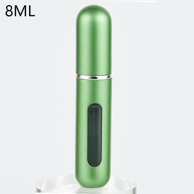 Contenitore liquido portatile per atomizzatore di profumo da 8/5ml per cosmetici che viaggiano Mini flacone riutilizzabile vuoto di Alcochol Spray in alluminio