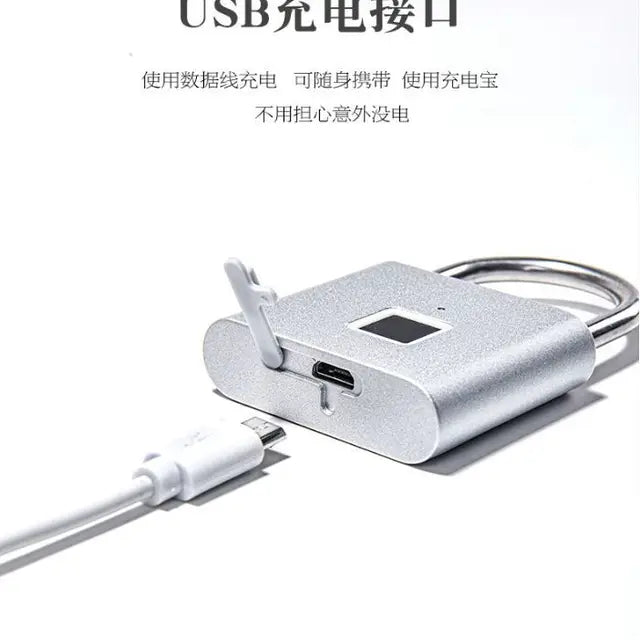 Convenient Fingerprint Lock Padlock Unlock with One Touch, Heavy Duty Weatherproof Portable Security Lock for School, Outdoor