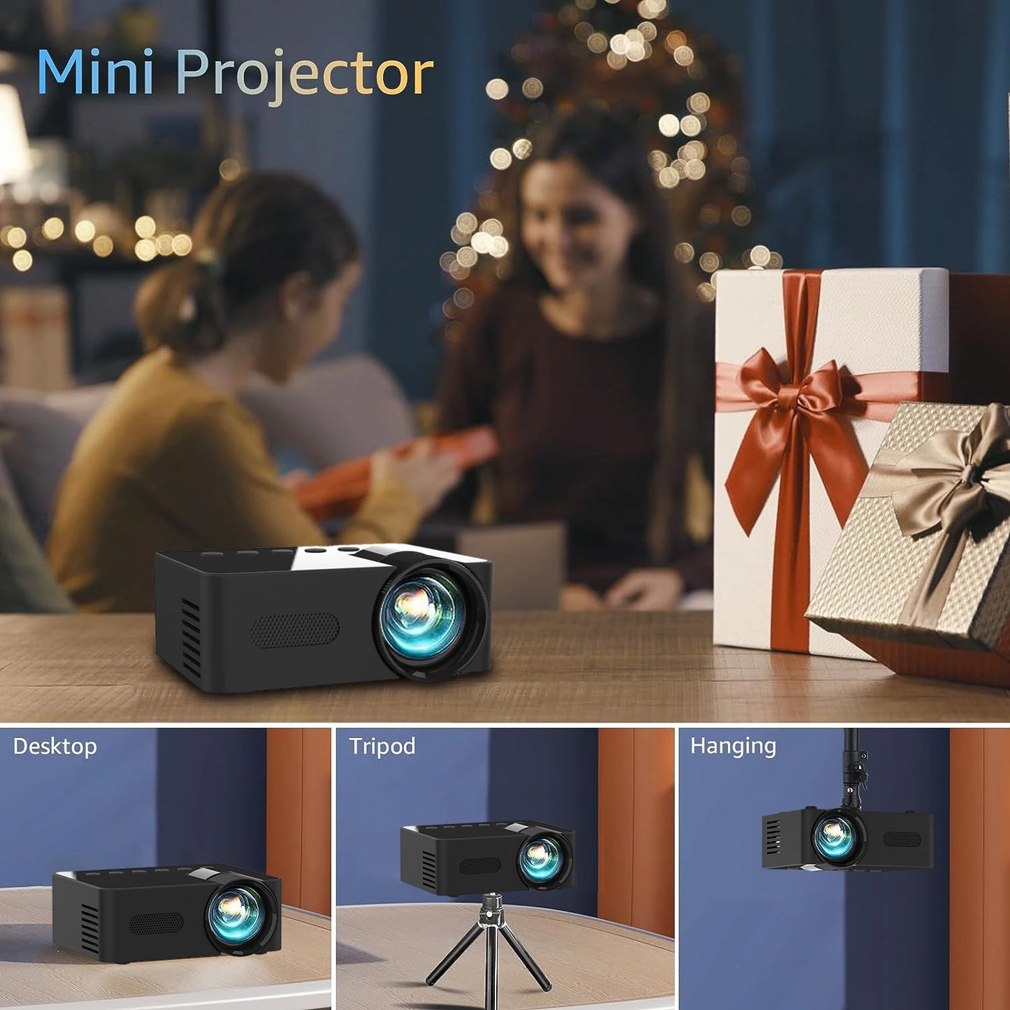 YT100 Mini Android Wifi proiettore esterno portatile intelligente Full HD1080P ufficio Home Theater film Wireless stesso proiettore schermo
