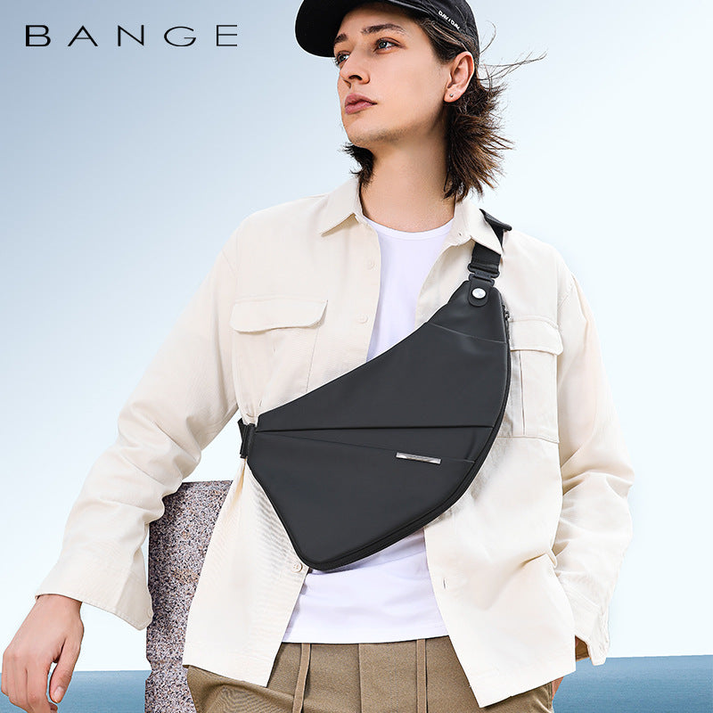 New Chest Bag Men's Shoulder Bag Korean Version Cool Casual Messenger Bag Men's Light And Thin Expansion Gun Bag