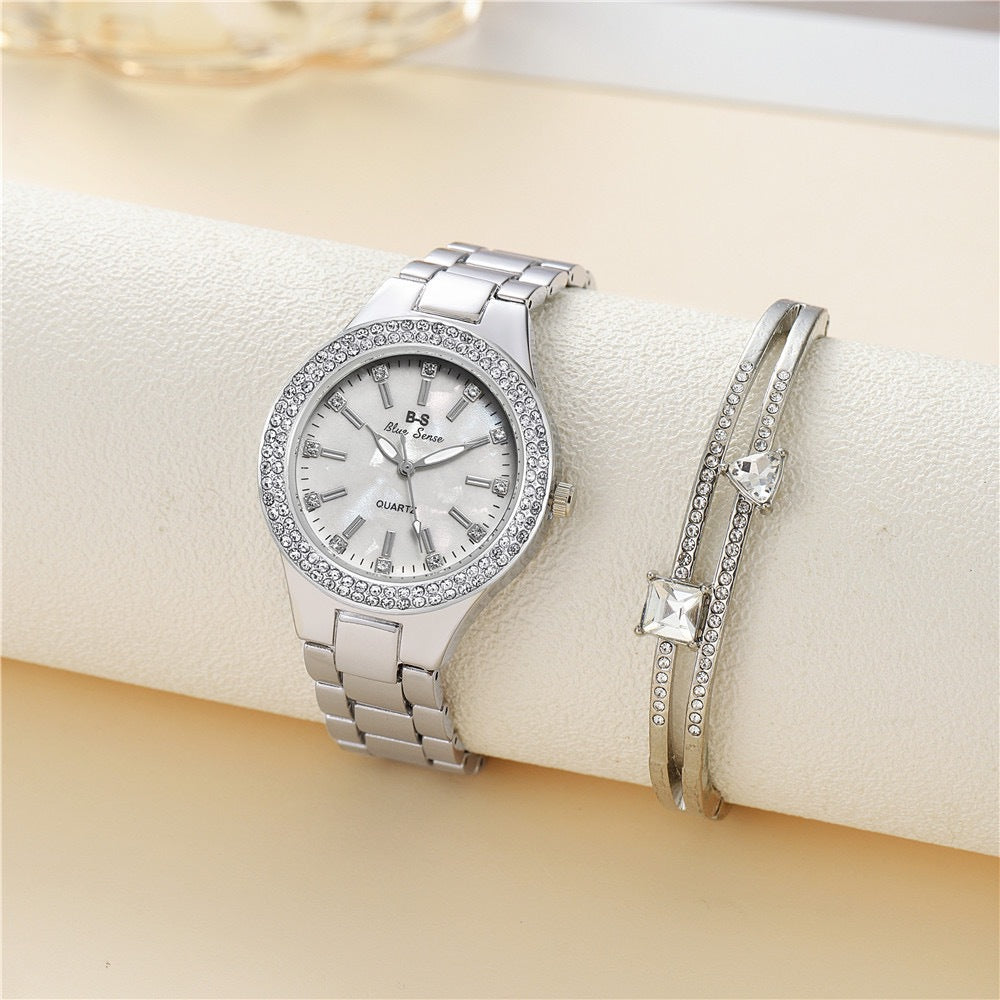 Diamond Women's Bracelet Watch Two-piece Set