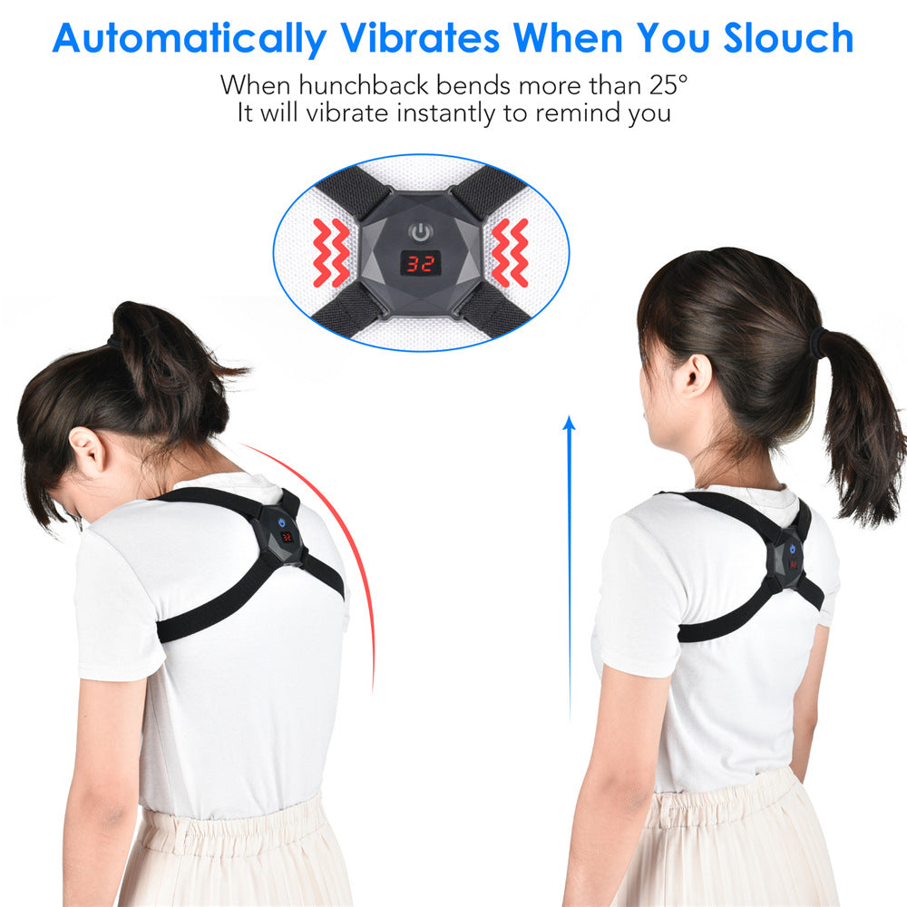 Humpback Correction Belt Intelligent Induction Sitting Correction Belt Children Adult Invisible Back Voice Reminder Corrector 