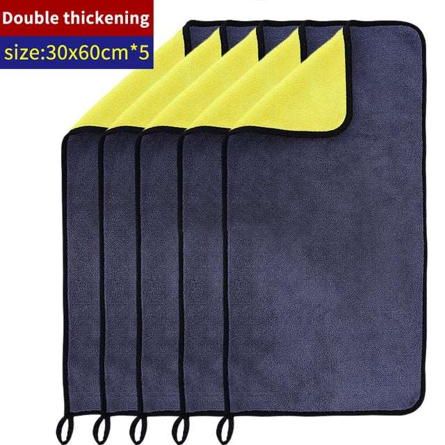 1/3/5Pcs Microfiber Cleaning Towel Car Cleaning Cloths Professional Detailing Car Drying Microfiber Towel Wash Towel Accessories