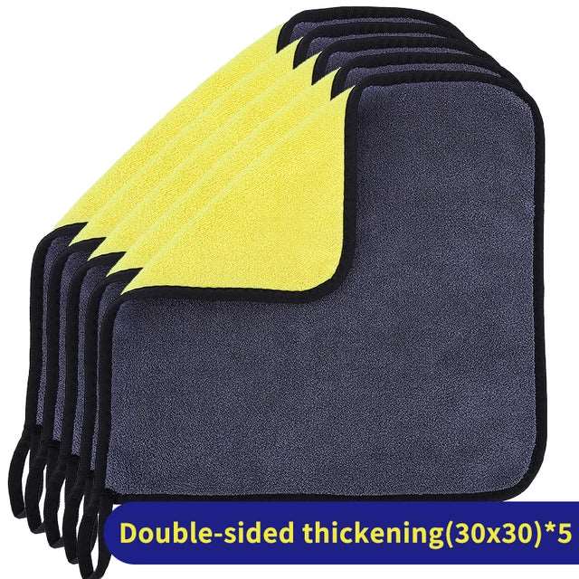 1/3/5Pcs Microfiber Cleaning Towel Car Cleaning Cloths Professional Detailing Car Drying Microfiber Towel Wash Towel Accessories