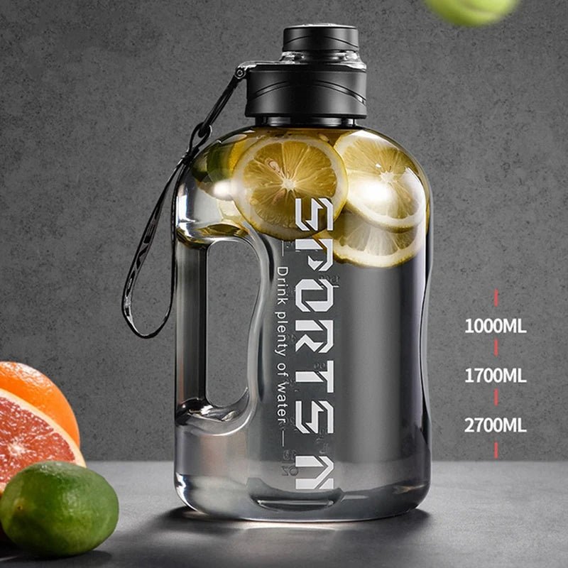 1.7L/2.7L borraccia sportiva palestra ciclismo tazza portatile bottiglia d'acqua di grande capacità per Fitness campeggio uomo bollitore d'acqua