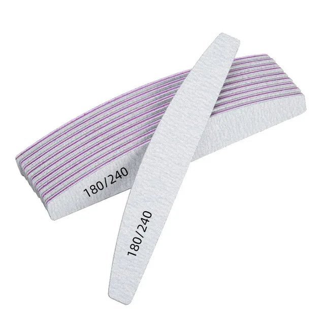 10pcs Different Shape Emery Nail File Personalized Nail File With Sanding Paper 100/180