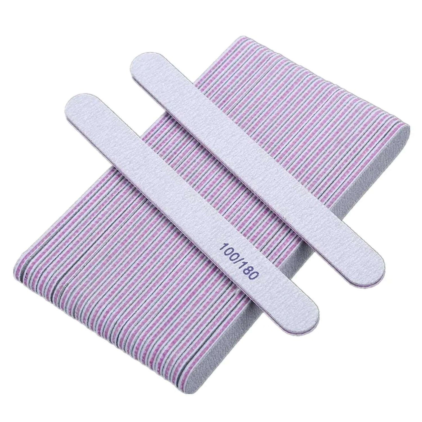 10pcs Different Shape Emery Nail File Personalized Nail File With Sanding Paper 100/180