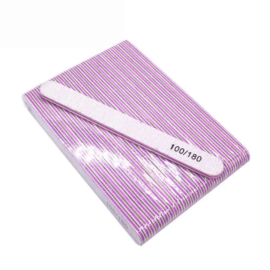 10pcs Different Shape Emery Nail File Personalized Nail File With Sanding Paper 100/180