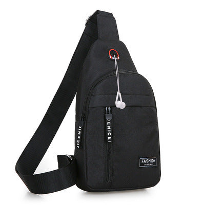 Herren Brusttasche Canvas Freizeit Sport Laufen Messenger Bag