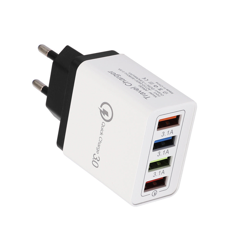 USB-Ladegerät Quick Charge 3.0 4 Handy-Adapter für Tablet, tragbares mobiles Wandladegerät, Schnellladegerät