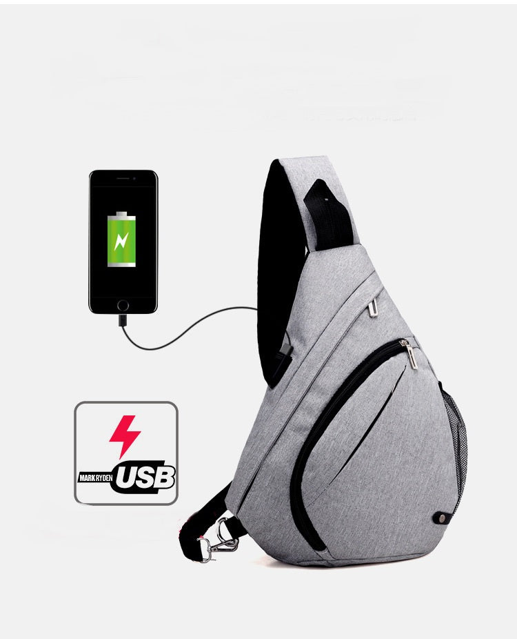 New Style USB Charging Breathable Large Shoulder Bag