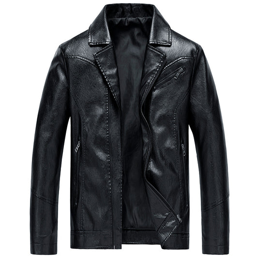 Men's Leather Jackets Leather Suits Thin Washable Leather Jackets