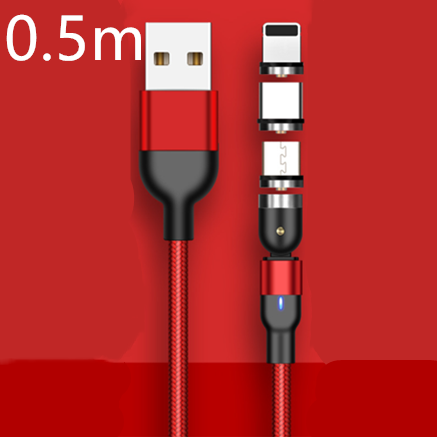 Magnetisches Datenkabel, 540 Grad, 180 Grad drehbares Ladekabel, Blindsaugung, drei-in-eins gebogenes Magnetkabel