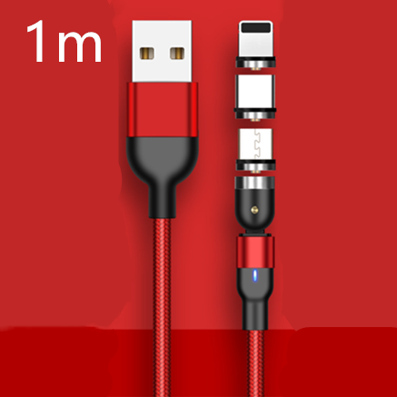 Magnetisches Datenkabel, 540 Grad, 180 Grad drehbares Ladekabel, Blindsaugung, drei-in-eins gebogenes Magnetkabel