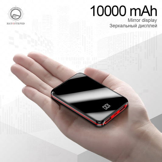 10000 mAh Power Bank Externe Batteriebank 8 W Schnelllade-Powerbank tragbares Ladegerät mit Dual-USB-Ausgang für Telefon