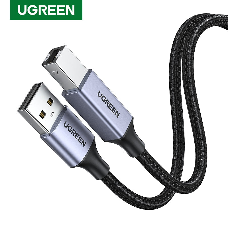 Ugreen USB Printer Cable USB Type B Male to A Male USB 3.0 2.0 Cable for Canon Epson HP ZJiang Label Printer DAC USB Printer