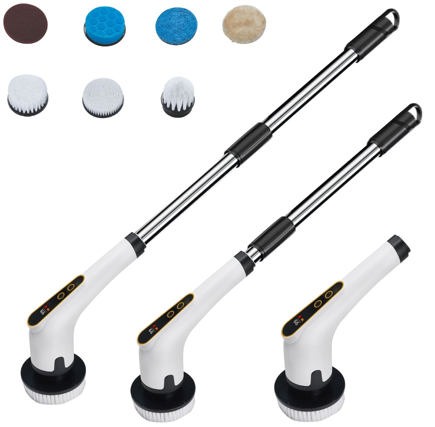 Seven-in-one Wireless Multi-function Cleaning Brush Long Handle Retractable Bathroom Toilet Floor Brush