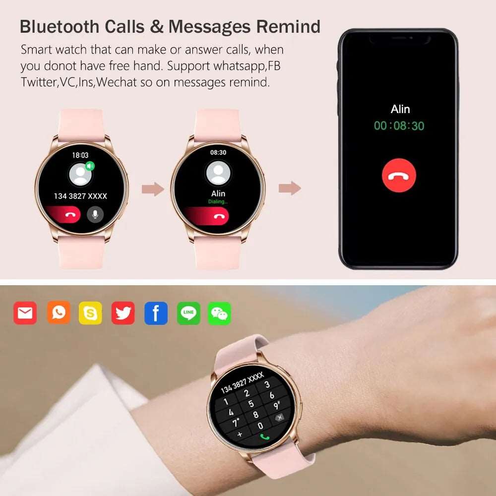 2023 Bluetooth Call Smart Watch Women Custom Dial Watches Men Sports Fitness Tracker Heart Rate Smartwatch For Android IOS G35