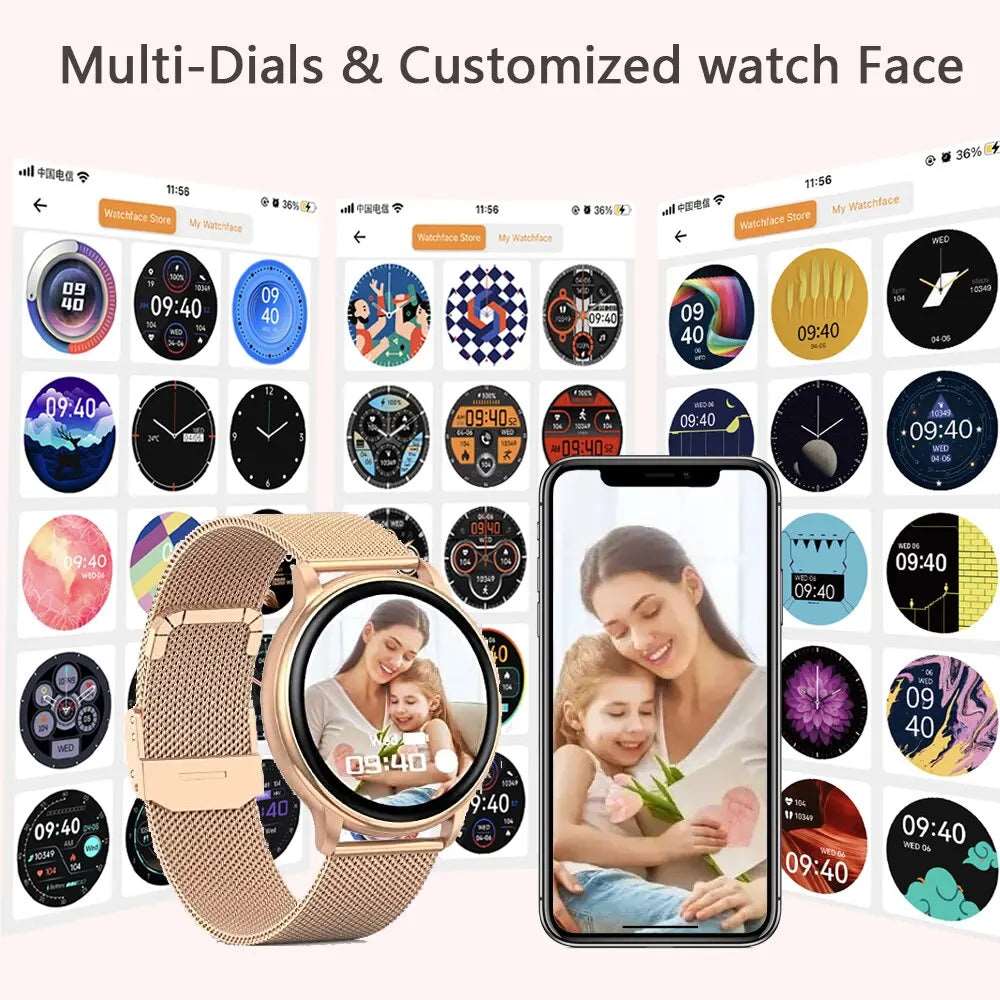 2023 Bluetooth Call Smart Watch Women Custom Dial Watches Men Sports Fitness Tracker Heart Rate Smartwatch For Android IOS G35