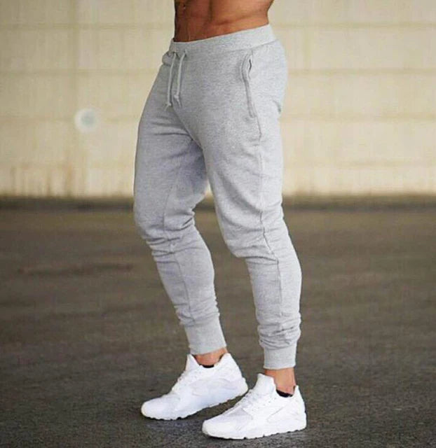 2023 New Muscle Fitness Running Training Cotton Sports Pants Breathable Men's Pants Slim Beam Mouth Casual Health Pants