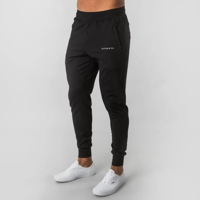 2023 New Muscle Fitness Running Training Cotton Sports Pants Breathable Men's Pants Slim Beam Mouth Casual Health Pants