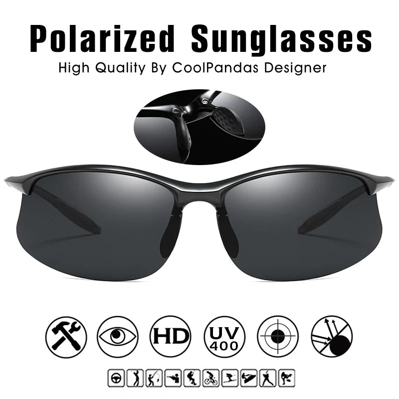 2023 Top Ultralight TR90 Anti-uv Polarized Sunglasses Driving Men Shades Male Military Sunglasses Glasses Gafas De Sol