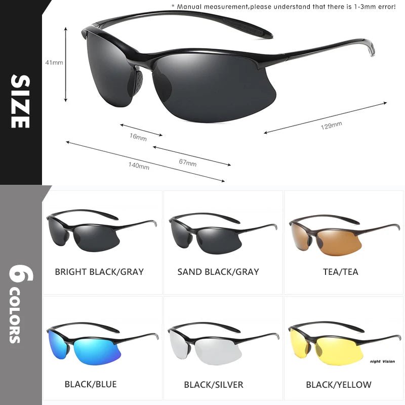 2023 Top Ultralight TR90 Anti-uv Polarized Sunglasses Driving Men Shades Male Military Sunglasses Glasses Gafas De Sol