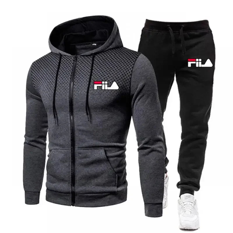 Felpa con cappuccio , pantaloni sportivi Casual tute da uomo