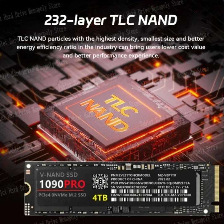 2024 brandneue original ssd 1090pro 1TB m2 4,0 NVME PCIE Gen x 4 2TB 4TB interne Solid State Disk SSD HDD für Laptop/PS5/PC