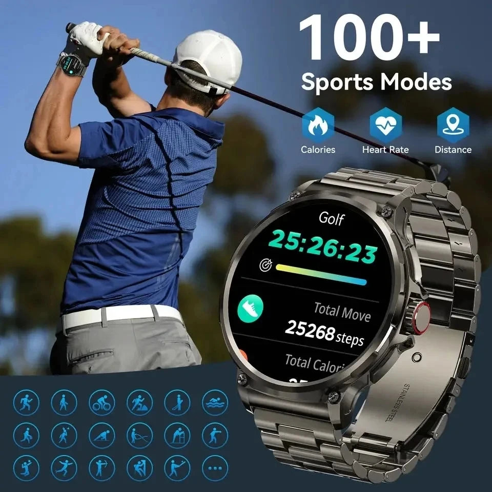 2024 nuovo 1.85 pollici HD Bluetooth Call Smart Watch uomo sport Fitness Tracker cardiofrequenzimetro 710mAh Smartwatch per XIAOMI Android