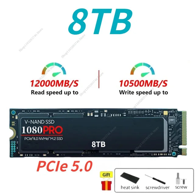 2024 original nvme m.2 5,0 pro ssd 2tb 4tb 8tb pcie gen interne Solid State Disk für Playstation 5 Laptop Desktop ps5