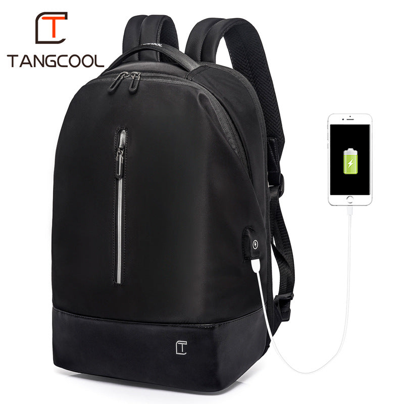 New Men's Wear-Resistant Oxford Korean Version Charging Backpack Casual Multi-Compartment Waterproof Backpack Computer Backpack 