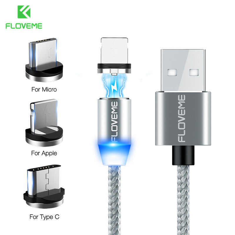 Kompatibel mit Apple, magnetisches Micro-USB-Kabel für Android- und iOS-Geräte