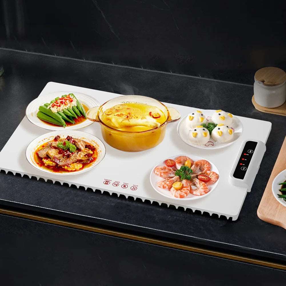 240W Fast Heating Food Electric Warming Tray Foldable Food Warm Plate Adjustable Temperature 60℃-100℃ Keep Food Hot Constant Mat