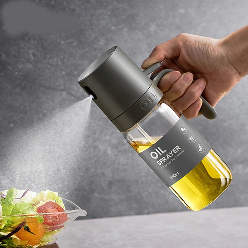 Oil Spray Bottle 250ml High Borosilicate Glass Cooking Oil Dispensers Olive Oil Sprayer Mister