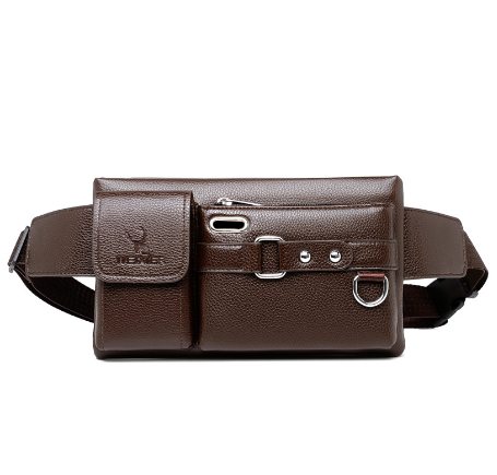 Men's Waist Bag Sports Leather Bag Chest Bag Casual Shoulder Bag Messenger Bag