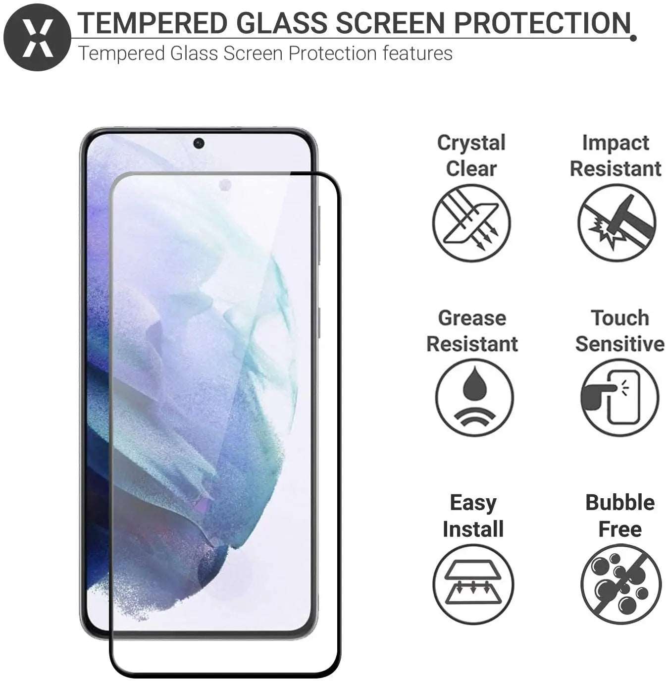 3 pezzi di protezione dello schermo in vetro temperato per Samsung Galaxy S23 S22 S21 Plus pellicola di sblocco delle impronte digitali per Samsung Note 20 Glass