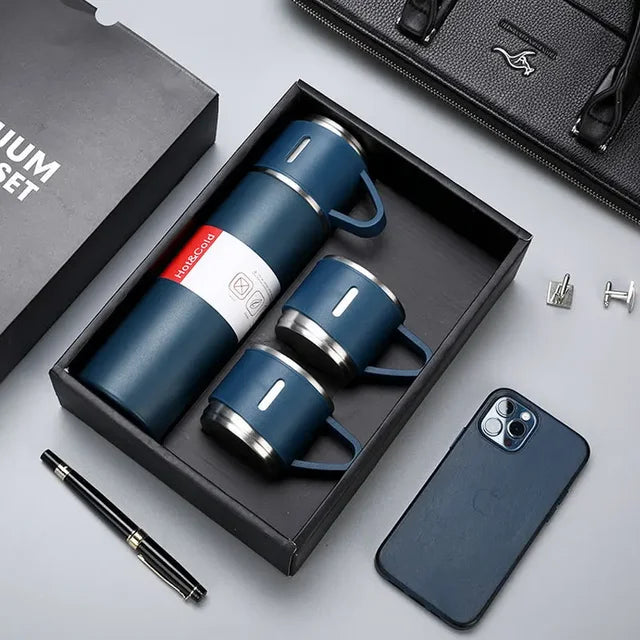 304 Thermos sottovuoto Set di tazze in acciaio inossidabile portatile Sport borsa da viaggio confezione regalo caffè Business bottiglie d'acqua