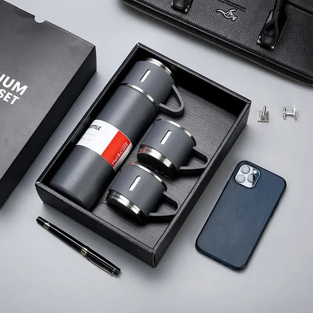 304 Thermos sottovuoto Set di tazze in acciaio inossidabile portatile Sport borsa da viaggio confezione regalo caffè Business bottiglie d'acqua