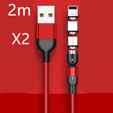 Magnetic Data Cable 540 Degree 180 Degree Rotating Charging Cable Blind Suction Three-in-one Bent Magnetic Cable